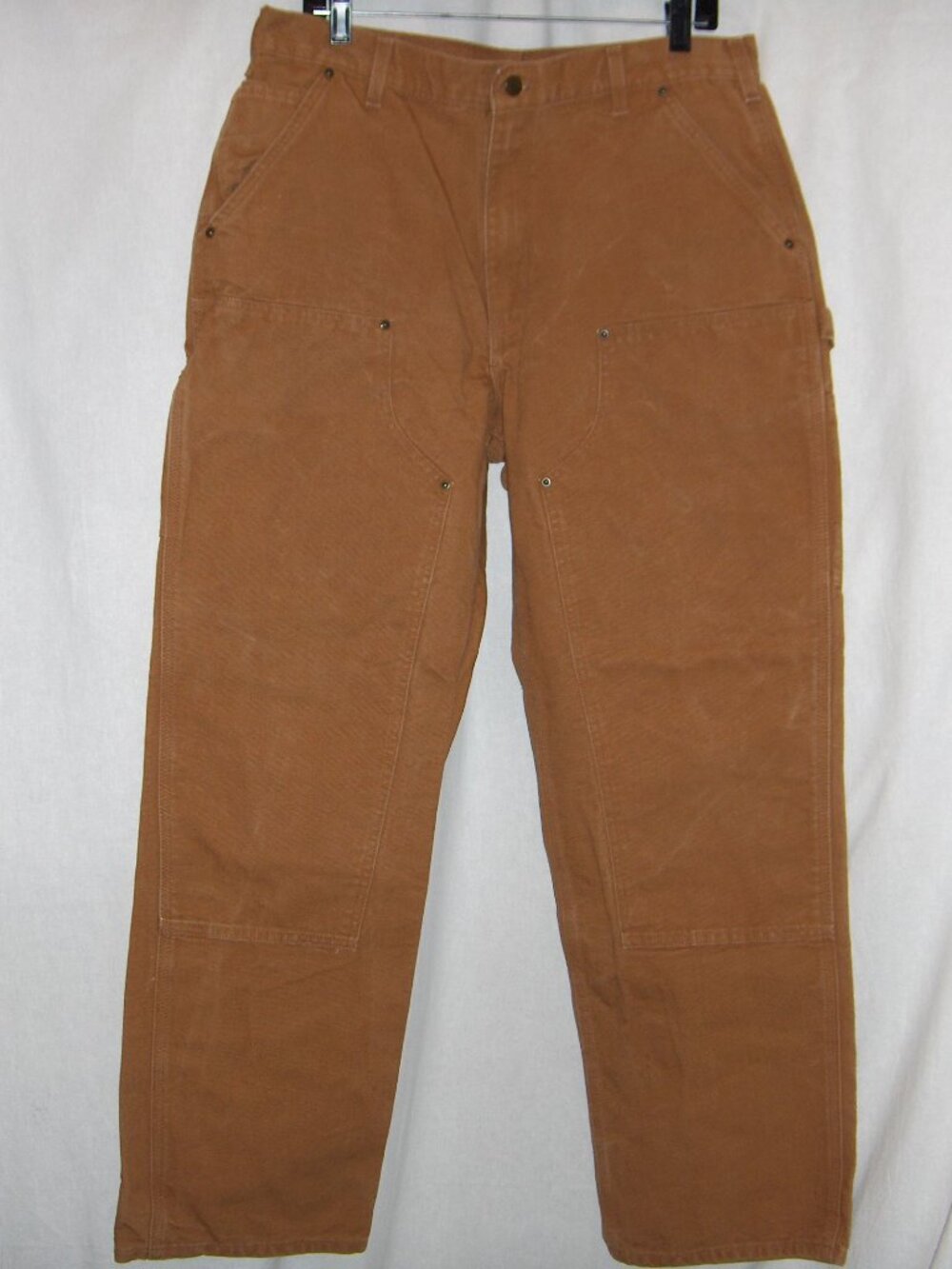 Carhartt Double Front Canvas Carpenter Jeans, Measure 35x32